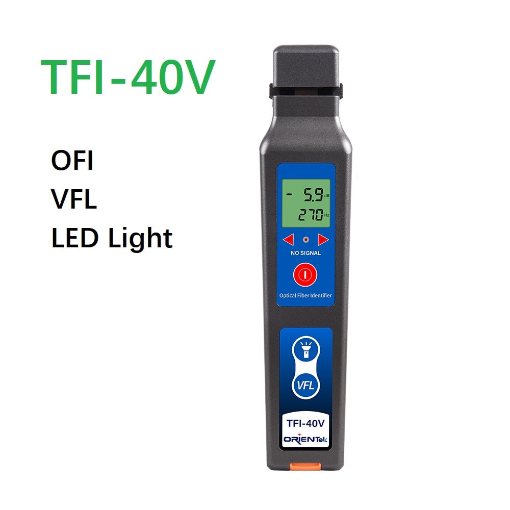 Orientek TFI-40 Optical Fiber Identifier + VFL + LED light, OFI Live Fiber Identifier Detector, Optical Power Meter