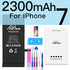 PINZHENG Original High Capacity Battery For iPhone 5S SE 5 6 6S 7 8 Plus Phone Replacement Batteries Warranty One Year Bateria
