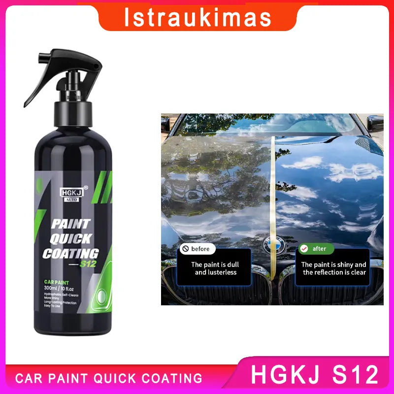 HGKJ S12 Car Paint Quick Coating Liquid Nano Ceramic Car Coating Car Polish Paint Hydrophobic Anti Scratch Film Auto Polish Wax
