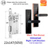 NEW RAYKUBE H4 Tuya Electronic Lock Wifi Smart Door Lock Fingerprint Lock Password IC Card Key USB Charge For Smart Home