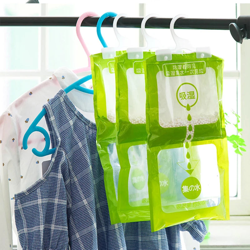 10PCS Moisture Absorbers Portable Dehumidifiers Dry Bag Closet Hangable Indoor Desiccant Effectively Trapping Extra Moisture
