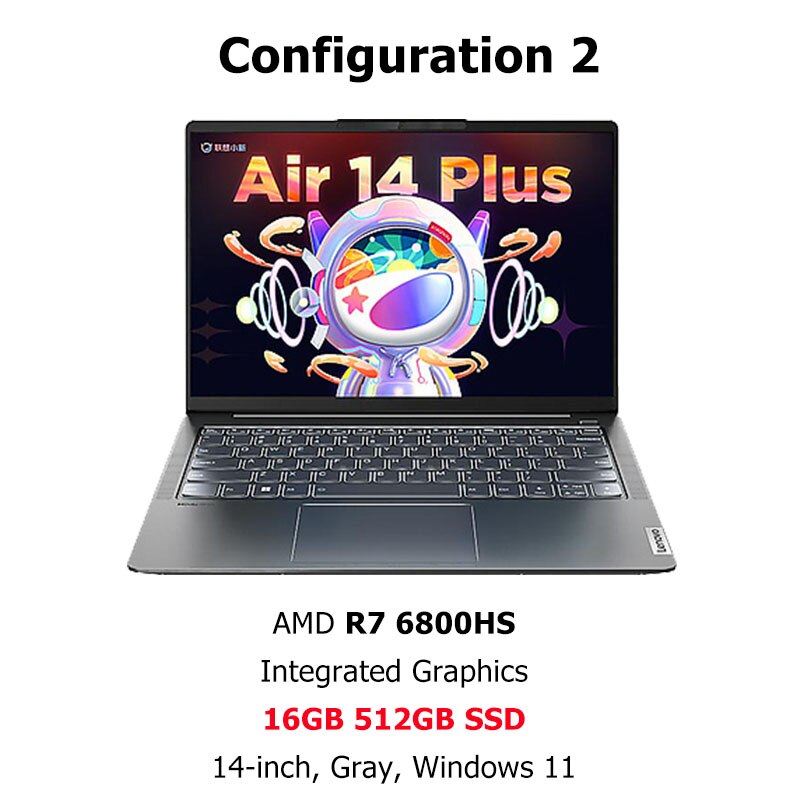 Lenovo Xiaoxin Air14 Plus 2022 Laptop Ryzen AMD R7 6800HS/R5 6600HS Integrated Graphics 16GB 512GB SSD Win11 14-Inch Notebook PC
