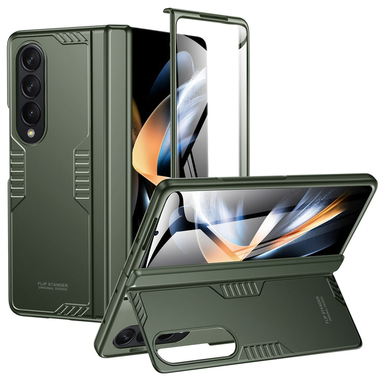 Shockproof Armor Case for Samsung Galaxy Z Fold 4 Built-in Kickstand Full Hinge Protection Rugged Protective Screen Protector