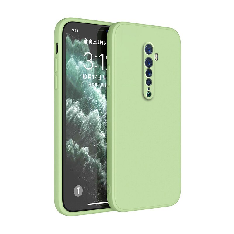 Original Case for OPPO Reno 2 2F 2Z Camera Protection Square Liquid Silicone Reno2 Soft Luxury Ultra Thin Shockproof Cover Funda