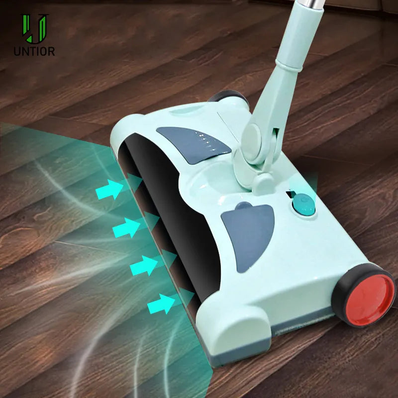 UNTIOR Electric Floor Sweeper Cleaner Vacuum Rechargeable Wireless Hand Push Vacuum Cleaner Household Electric Mop Broom Robot