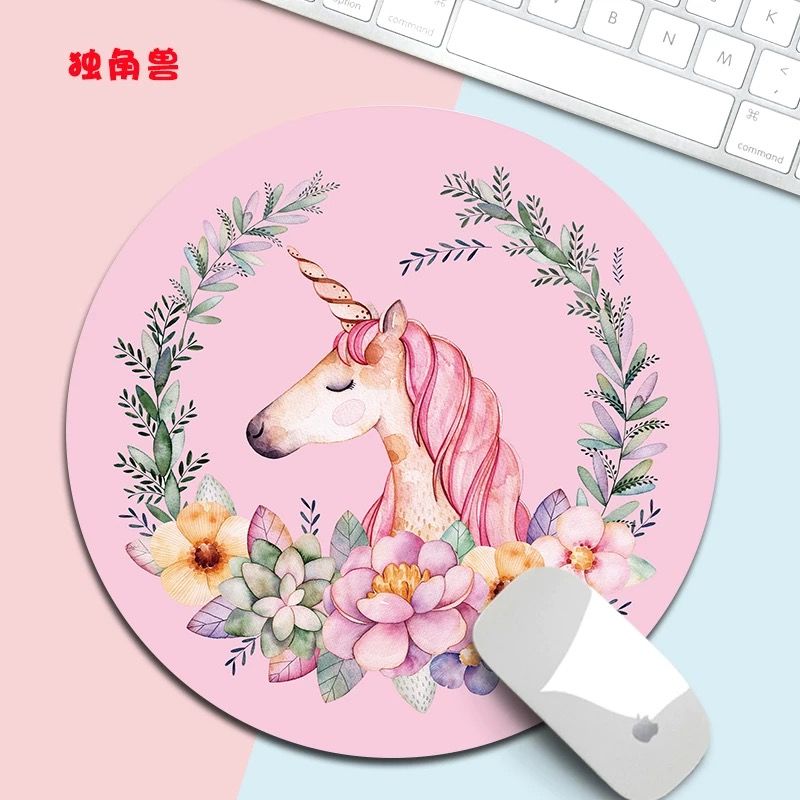 Kawaii Round Celestial Mouse Pad Soft Mat for Game Computer Cap Desk Mat Pads Non-Slip Rubbe PC Waterproof Office MousePad 20cm