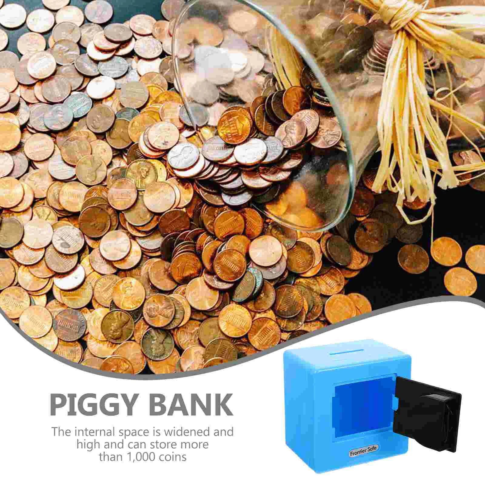 Bank Piggy Money Kids Safe Mini Box Password Saving Strongbox Coin Cash Savings Atm Pot Banks Electronic Container Children Real