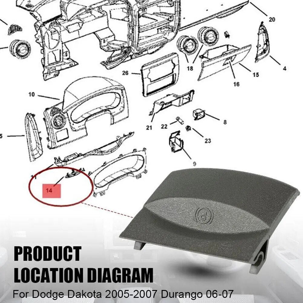 for Dodge Dakota 2005-2007 Durango 06-07,Parking Brake Release Handle,1CM30XDHAA P4W6