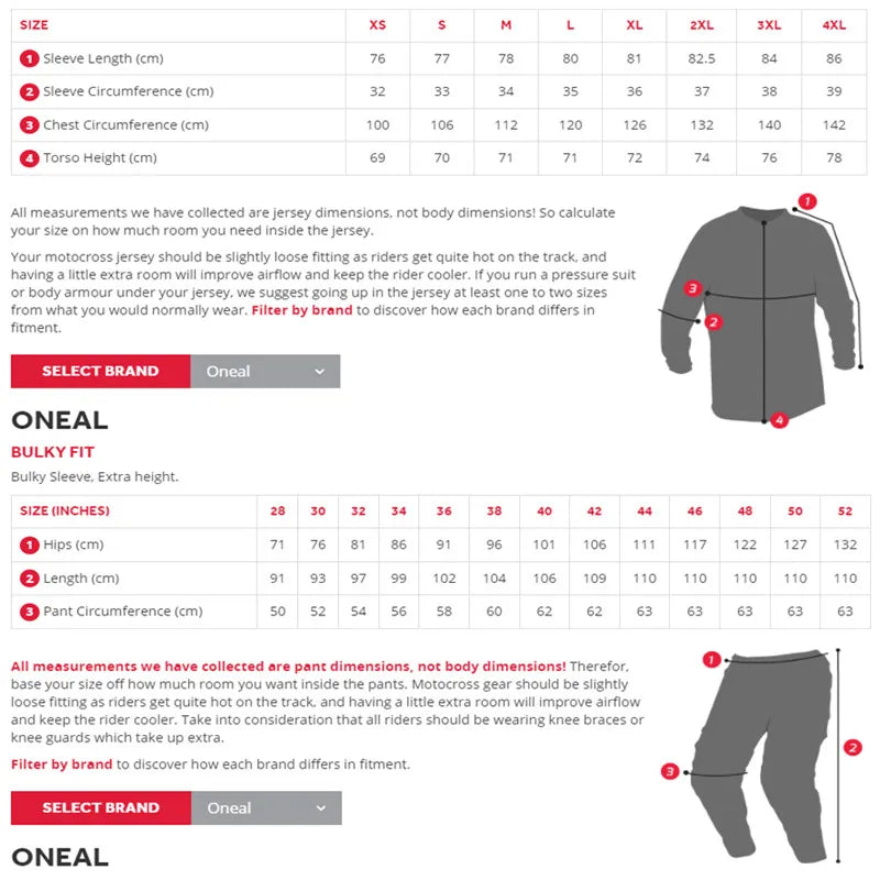 2023 American ONEAL O'Neill Off road Motorcycle Set Forest Track Anti Drop Racing Suit MX Protection