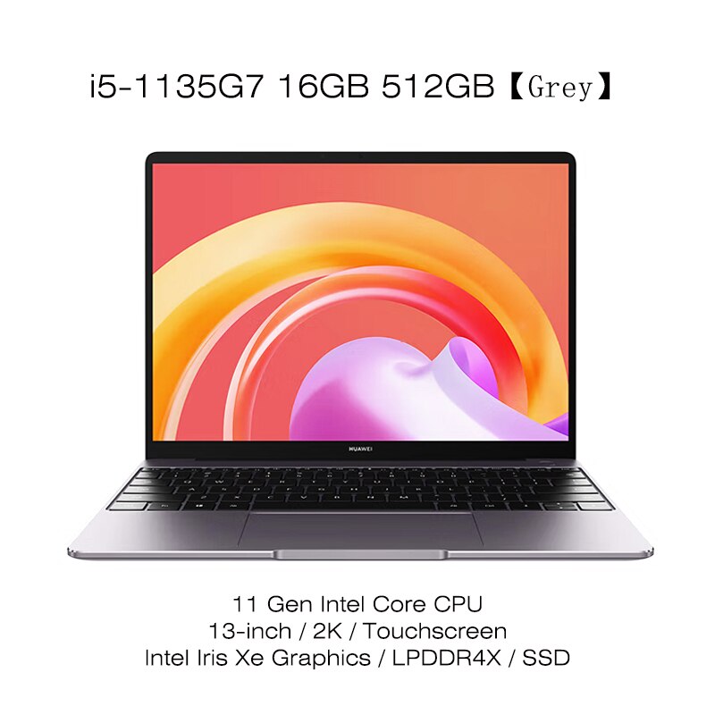 2021HUAWEI MateBook 13 Laptop i5-1135G7/i7-1165G7 16GB 512GB Netbook 13 Inch 2K Touchscreen Iris Xe Graphics Notebook WIFI6 Pink