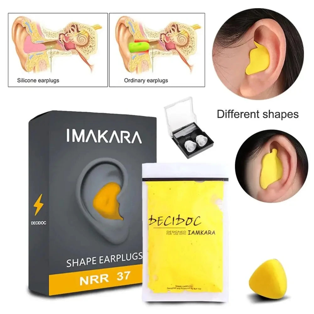 Noise Protection Plugs Shapeable Ear Plugs for Sleep Noise Reduction PU Sealing Excellent Adult Ear Plugs Sleep Noise Reduction