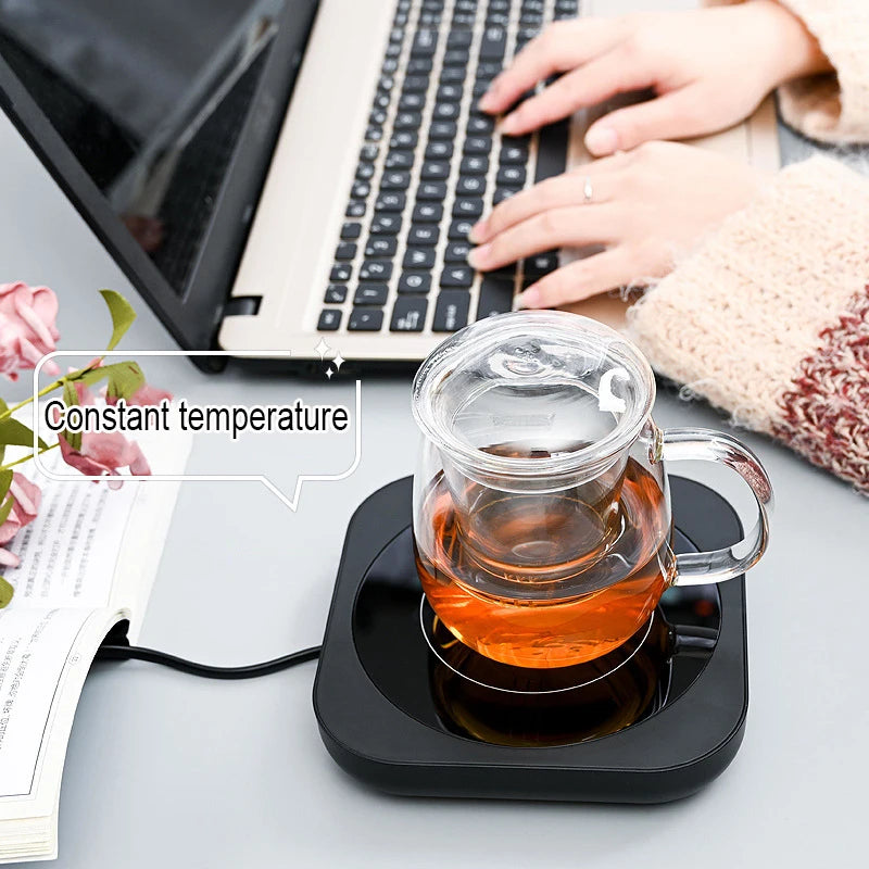 Electric Constant Temperature Cup Heater Mug Warmer Mat Smart Thermostatic Cup Coaster Tea Coffee Milk Heating Dish Pad Gift
