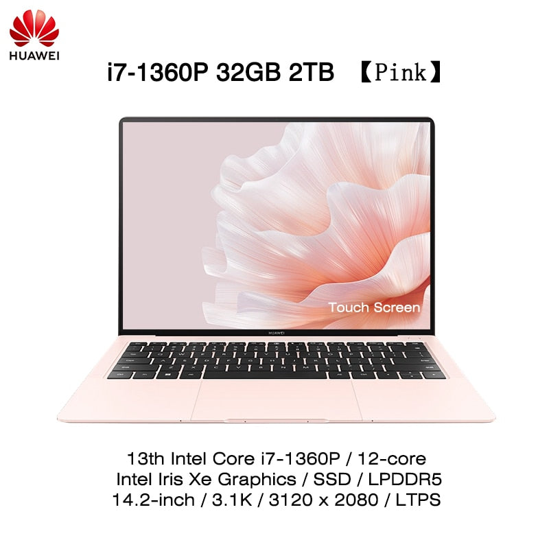 2023 HUAWEI MateBook X Pro Laptop i7-1360P 16/32GB 1/2TB 13th Core Notebook 14.2-inch 3.1k Touch-screen Computer HDR Vivid LTPS