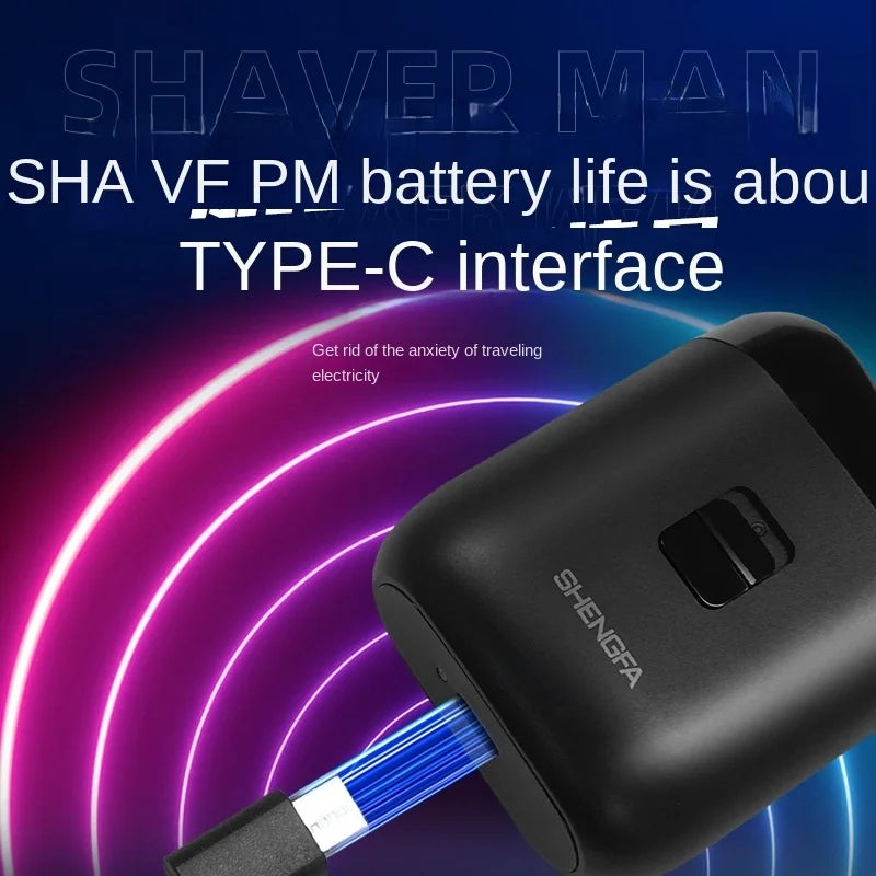 Convenient Portable Electric Shaver for Men Rechargeable Shaving Beard Machine Trimmer Dry Wet Shaving Washable