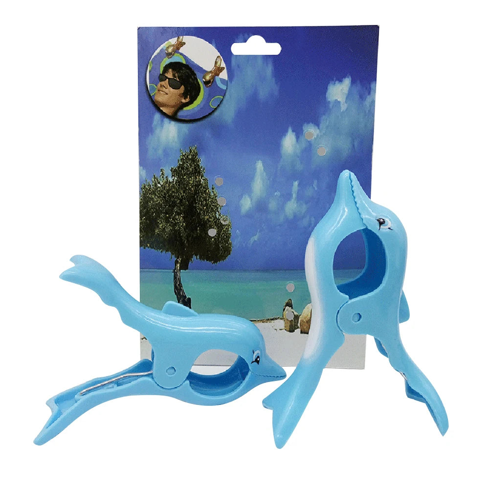 4PCS Summer Plastic Color Clips Cute Animal Beach Towel Clamp To Prevent The Wind Clamp Clothes Pegs Drying Racks Retaining Clip