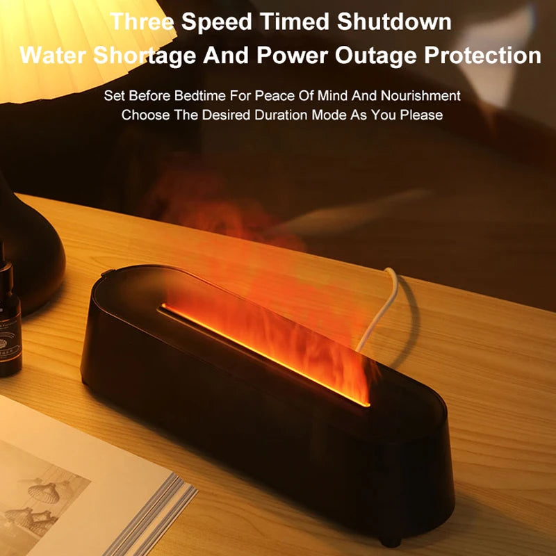 New Air Humidifier Aromatherapy Humidifier with Remote Control 7-color 3D Simulation Flame Aroma Diffuser Essential Oil Diffuser