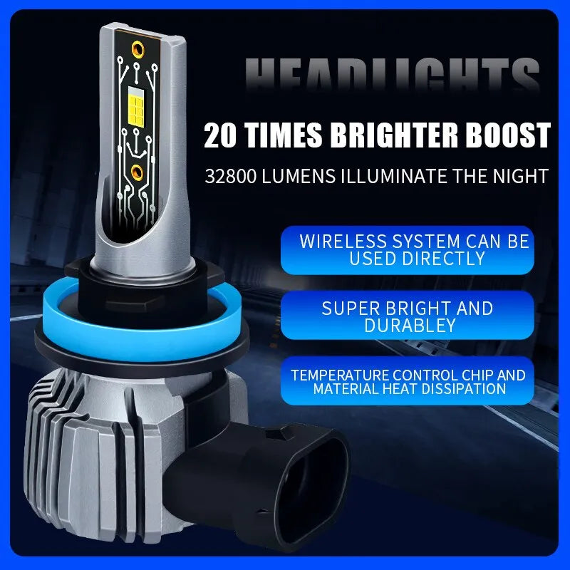 2pcs H11 H4 H7 LED Headlights 90W H1 H8 9005 HB3 9006 HB4 LED Bulbs Auto Fog Lights Lamp 12v 6000K