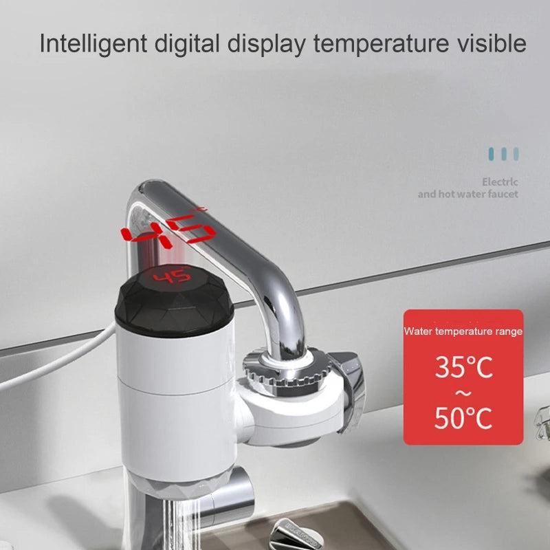 Electric Water Heaters Kitchen Instant Cold Heating Faucet Heater Tankless Hot Water Sink Tap Heater Water Saving