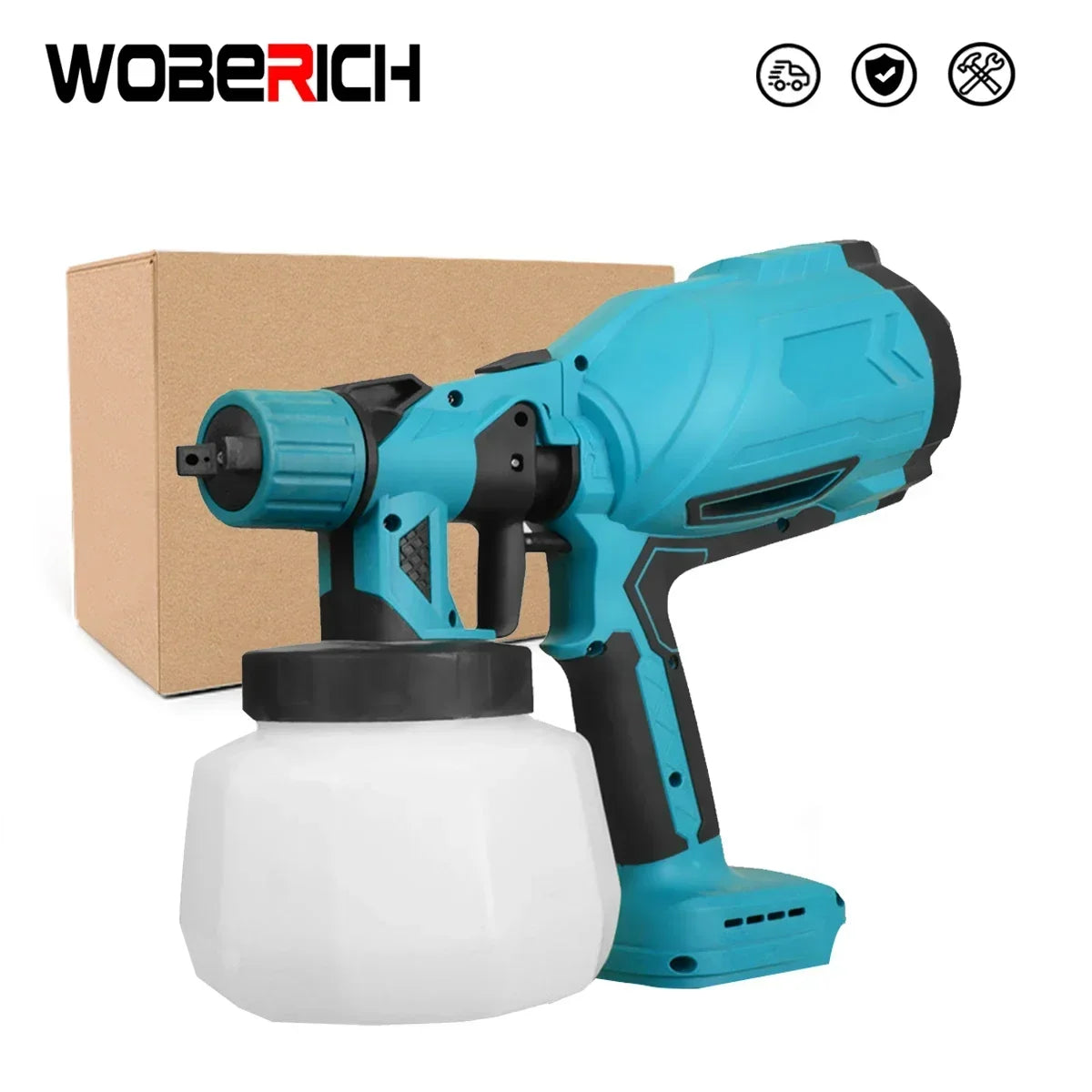 1000ML Cordless Paint Sprayer Electric Spray Gun Flow Easy-Control Spraying Auto Steel Coating Airbrush For Makita Battery 18V