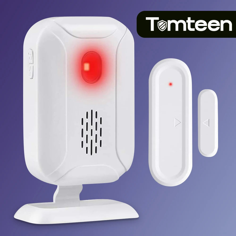Tomteen Door Opening Sensor Wireless Door And Window Security Alarm Home Security Door Open Chime Anti-theft Door Window Alarm