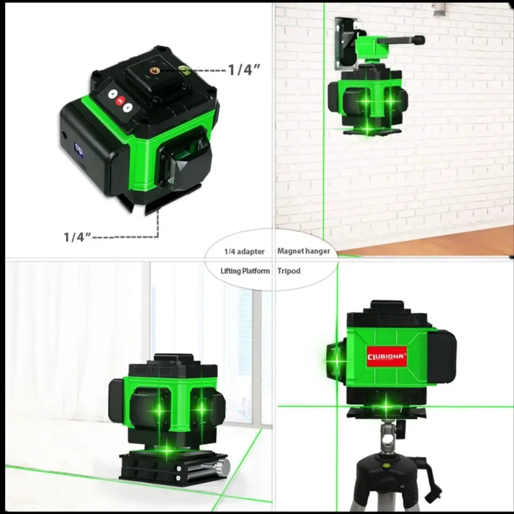 Large Capacity 8500mAh Chargeable Laser Level Battery for 8/12/16 Lines Leveling Tool Ing 3D 12 Line Powerful Green Accessories