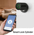 Smart Cylinder Lock Tuya 70mm Electronic Bluetooth APP Remote Biometric Fingerprint Lock Anti-Theft Security Home Door Lock