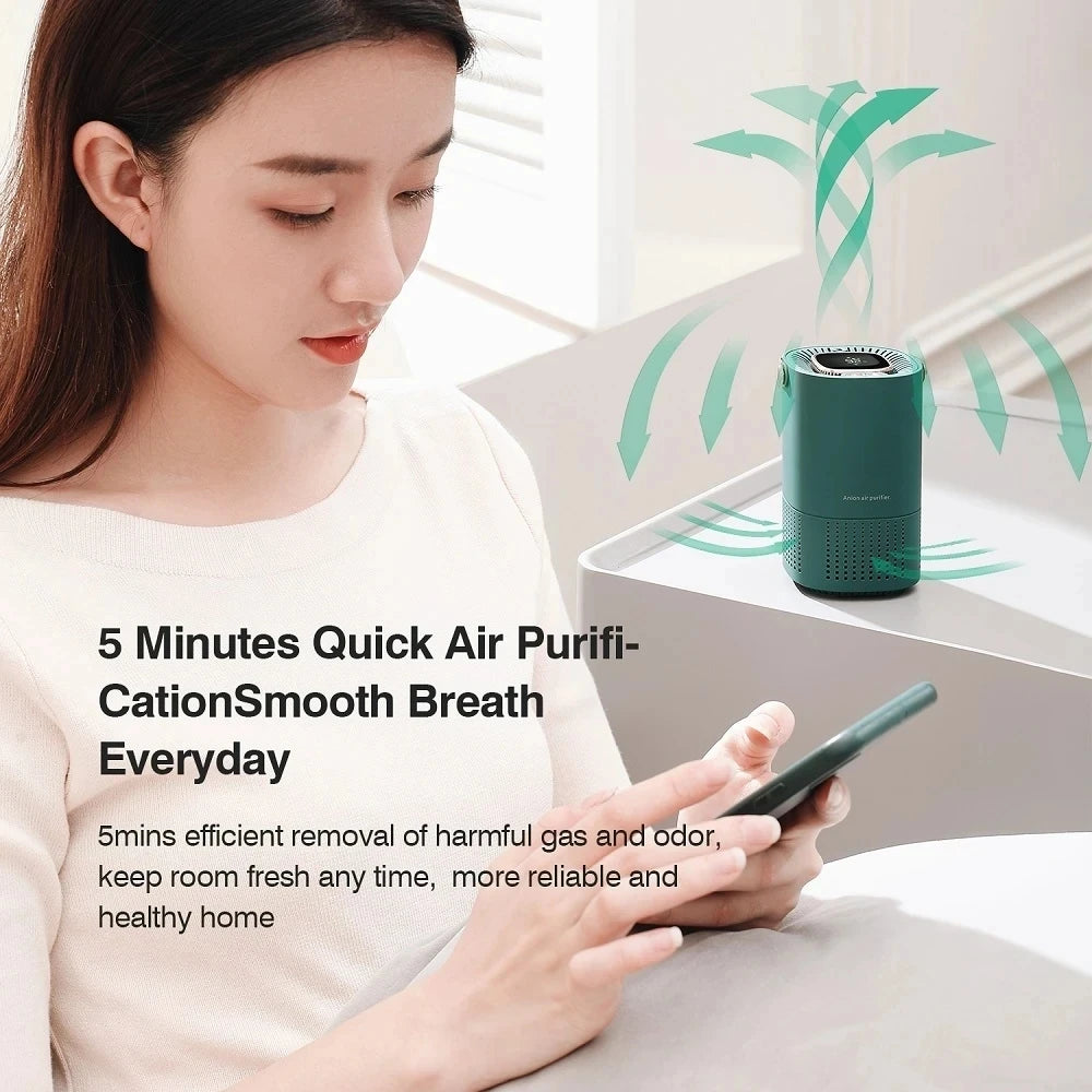 Xiaomi's New Portable Air Purifier Ionizer Negative Ion Generator Cigarette Deodorization Filter Automotive Air Purifier