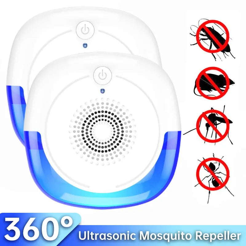 New Ultrasonic Mosquito Insect Repellent Mosquito Killer Pest Ultrasonic Night Light Mouse Cockroach Repeller Device Insect Rats