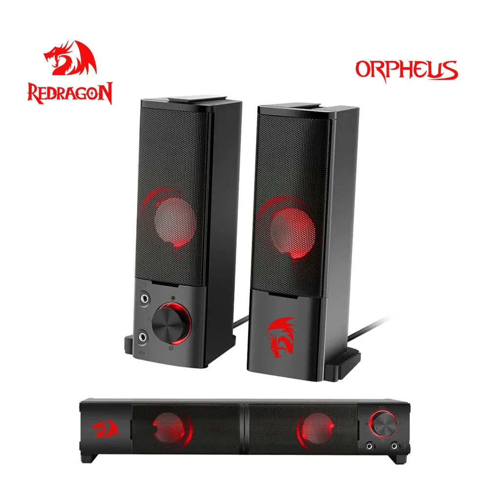 REDRAGON Orpheus GS550 Aux 3.5mm Stereo Surround Music Smart Speakers Column Sound Bar Computer PC Home Notebook TV Loudspeakers