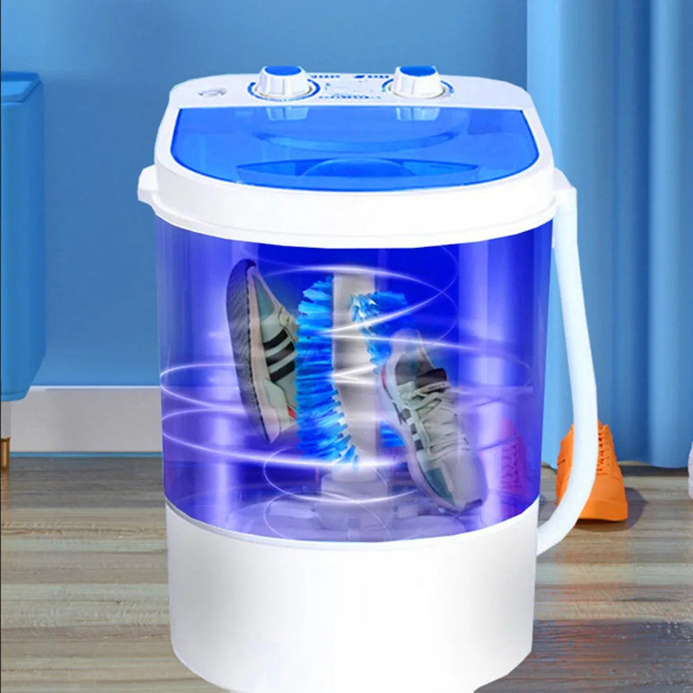 110V 220V Portable Washing Machine Large with Dryer Bucket for Clothes Shoe Mini Washing Machine Automatic Underwear Sock Washer