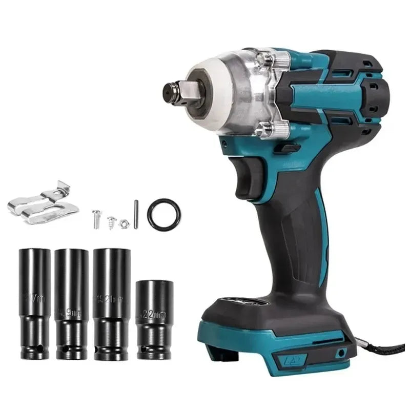 HILDA 18V Electric Impact Wrench Rechargeable 1/2 Socket Wrench Cordless Without Battery High Power Impact in Car Repair