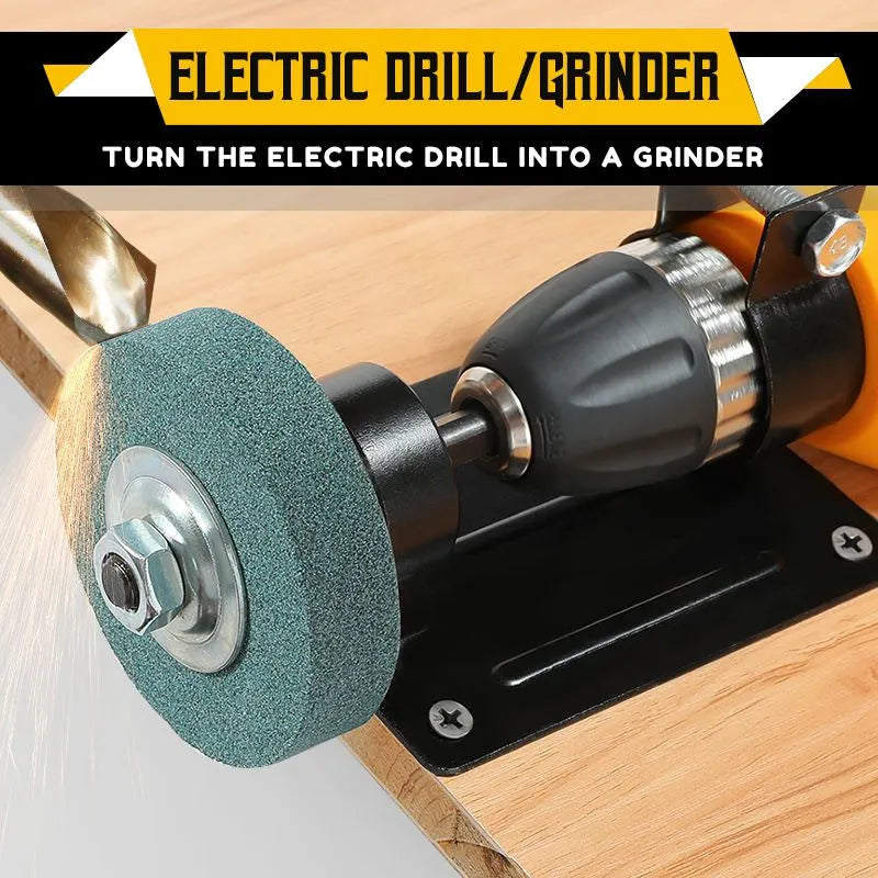 Electric Drill Modified Grinder And Polisher Bracket Metal Polishing Sharpening Converter Kit Edging Bracket With Grinding Wheel