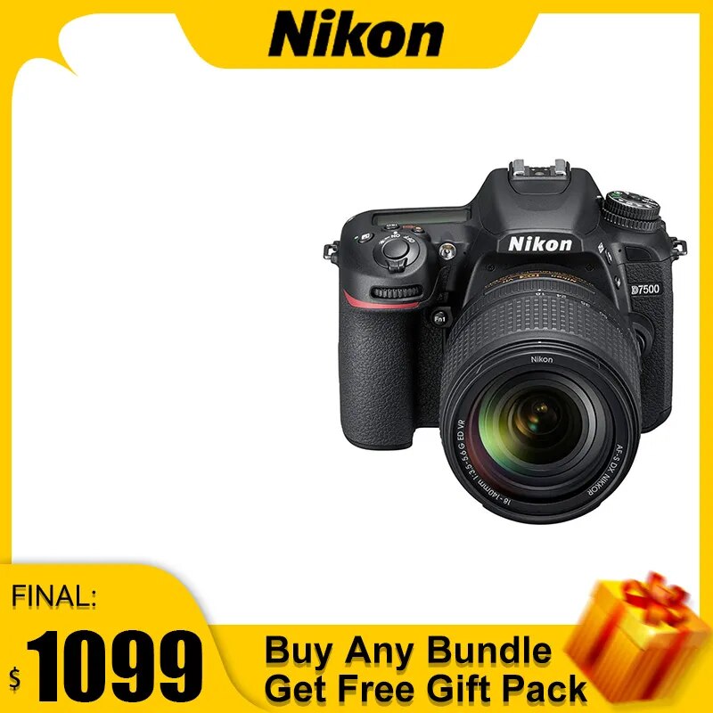 Nikon D7500 DSLR Digital Camera Professional Portrait Video Shooting High Pixel Interchangeable Lens (New)