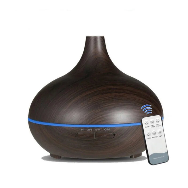 500 ML Intelligent Colorful Light Wood Grain Aromatherapys Machine Household Mist-Aromatherapy Humidifier Bedroom Air Purifier