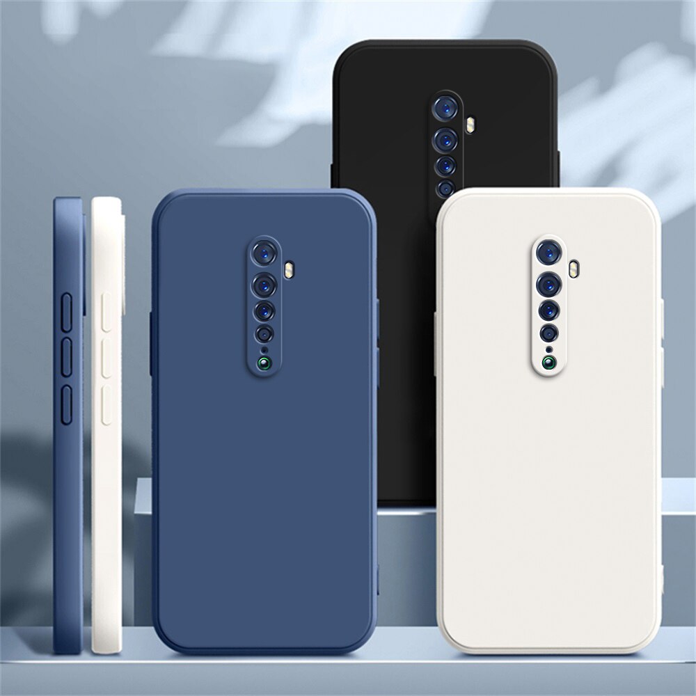Original Case for OPPO Reno 2 2F 2Z Camera Protection Square Liquid Silicone Reno2 Soft Luxury Ultra Thin Shockproof Cover Funda