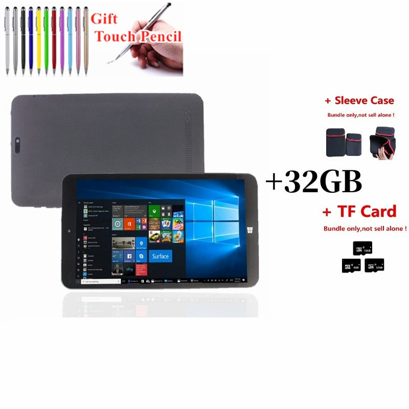 Cheapest 8 Inch AR1 Notebook Windows 10 Tablet PC Quad Core 2GB RAM 32GB ROM Support WIFI Multi-touch 1280*800IPS Dual Cameras