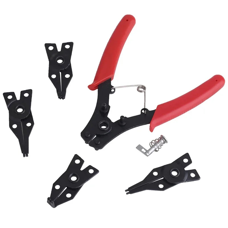 4-In-1 Circlip Pincers Set Snap Ring Pliers Retaining Crimping Tongs Spring Installation And Removal Hand Tool Alicates