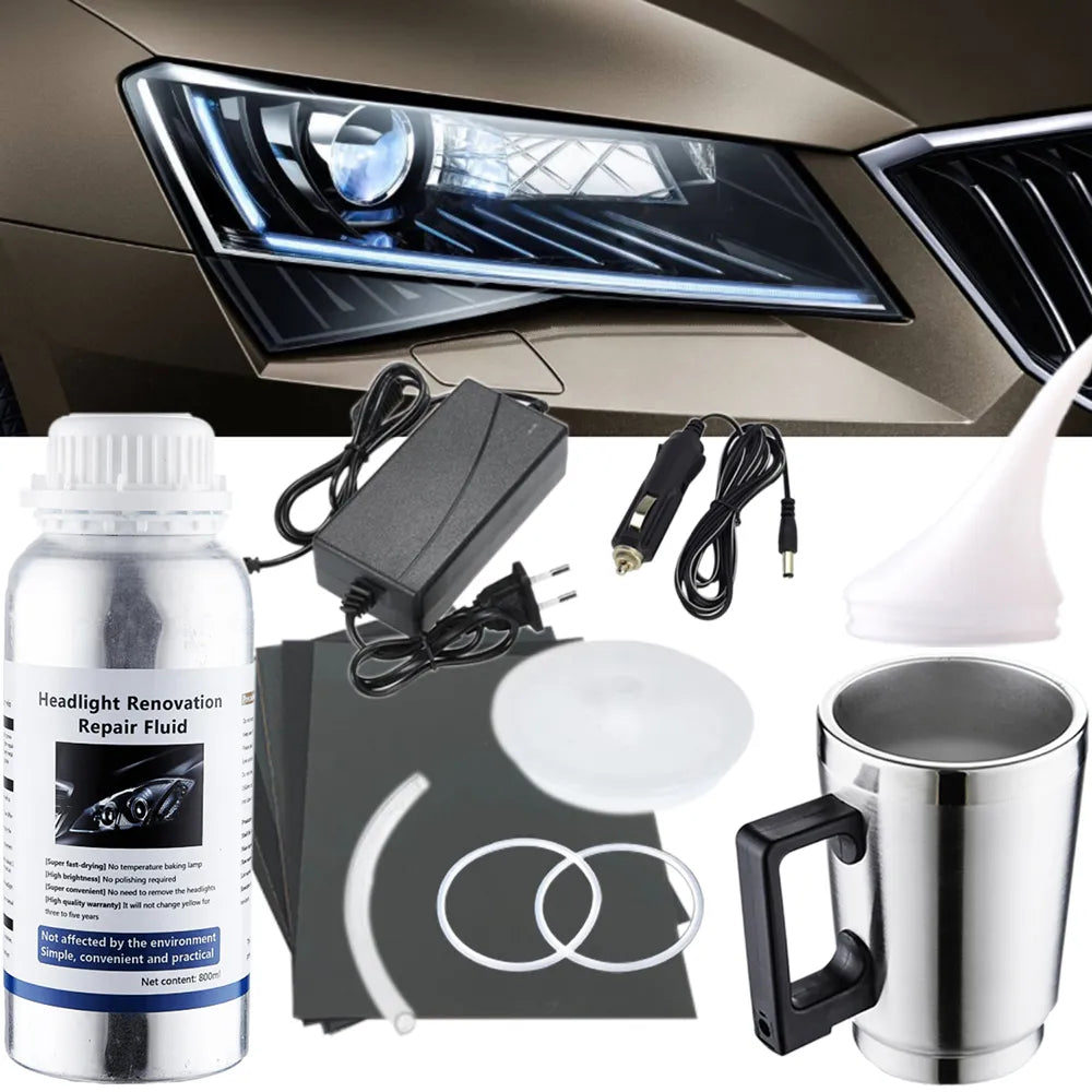 Car Headlight Chemical Polishing Kit Headlights Liquid Polymer Repair Fluid Polishing,The Principles of Heating Distillation