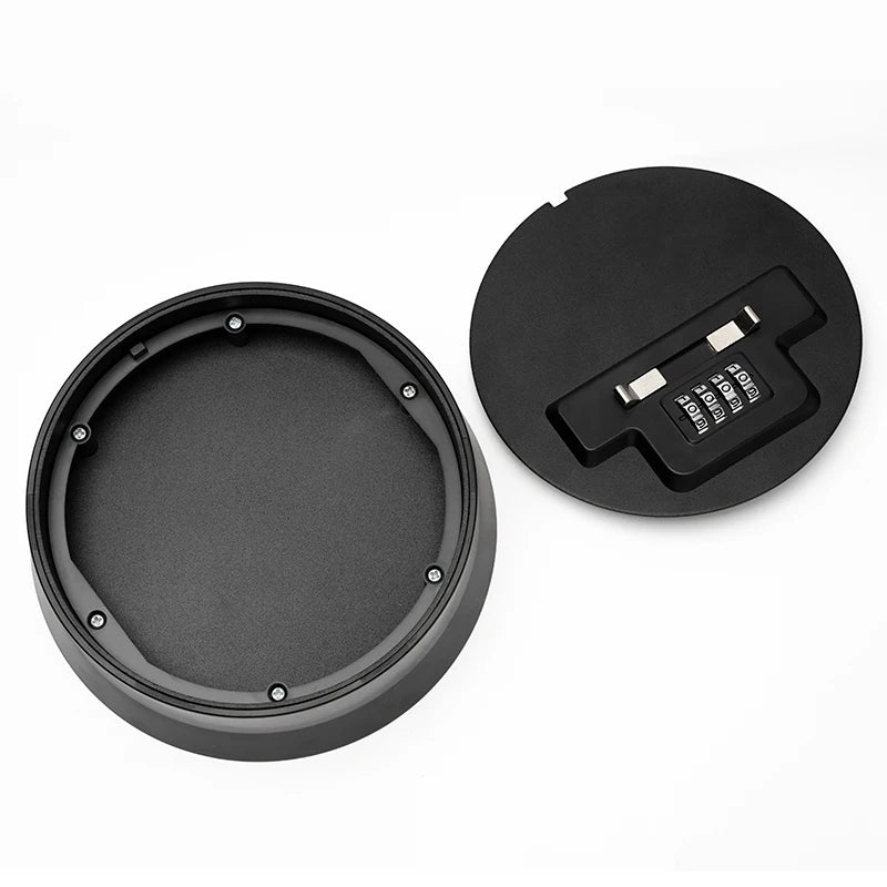 Latest Round Aluminum Alloy Password Key Safe Box for Outdoor Use with Theft-Proof Function and Wall Mounting Design