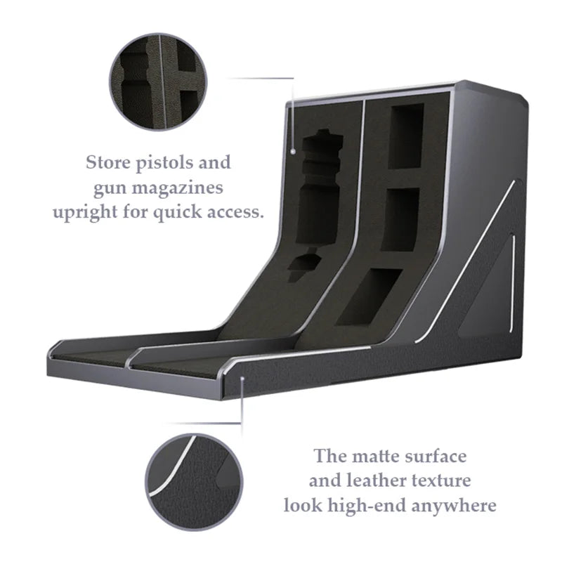 Pistol Rack Modular Handgun Rack Gun Safe Cabinet Storage Organizer Accessory Universal Protective Holster for Handgun Black