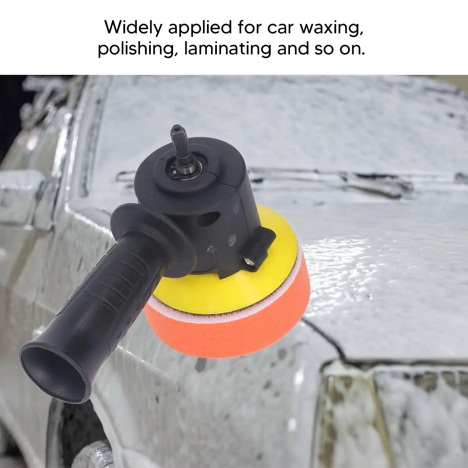 Electric Drill to Polisher Converter Adapter with Sponge Wool Disc Eccentric Polishing Tool Kit for Car Buffer Waxing Sanding