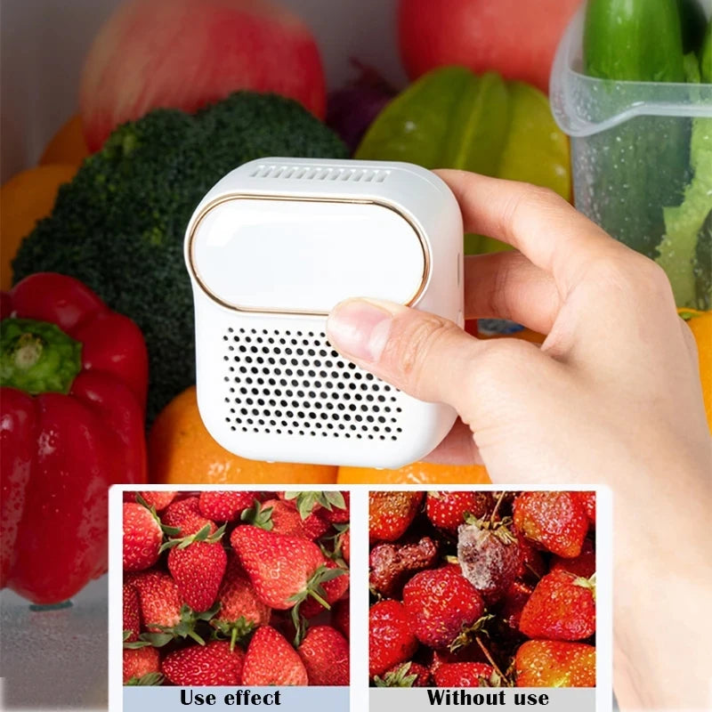 Refrigerator Deodorizing Sterilizer Household Kitchen Ozone Generator Air Purifier Keeping Fresh Rechargeable Deodorant 2023 New