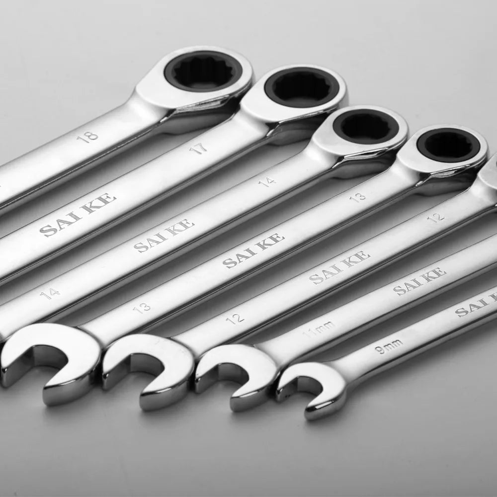 Ratchet Wrench Hand Tools Spanner Gear and Wrench for Home Diy and Garage Tools