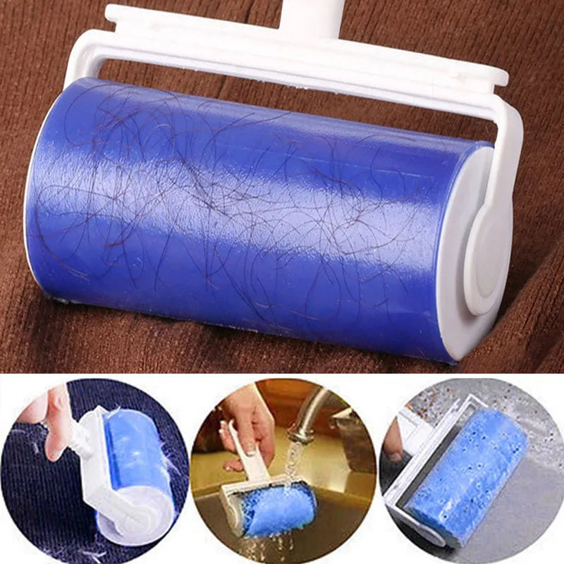Washable Lint Rollers Remover Clothes Pet Hair Drum Sticky Cleaning Brushes Household Sofa Dust Wiper Filter Collector Reusable