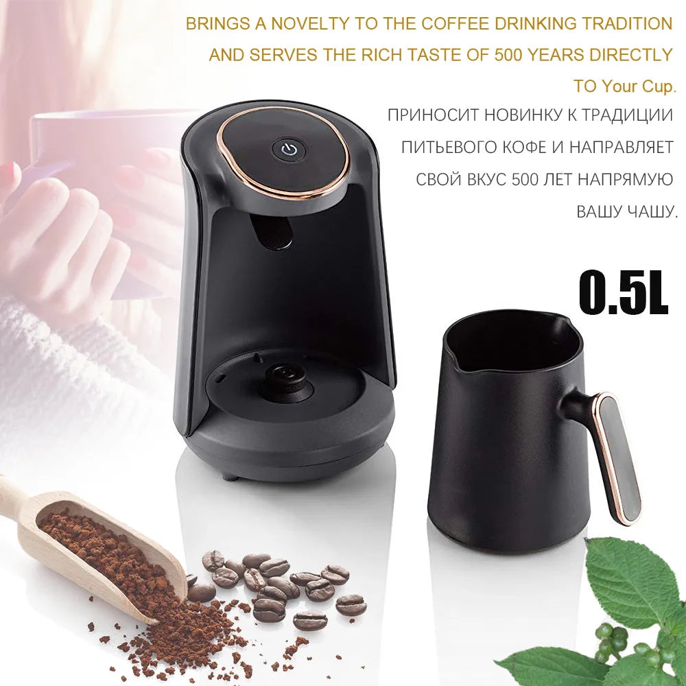 Coffee Pots Moka Pot 0.5L Semi-automatic Turkish Coffee Maker Thermal Capsules For Coffee Machine Milk Cappuccino Free Shipping