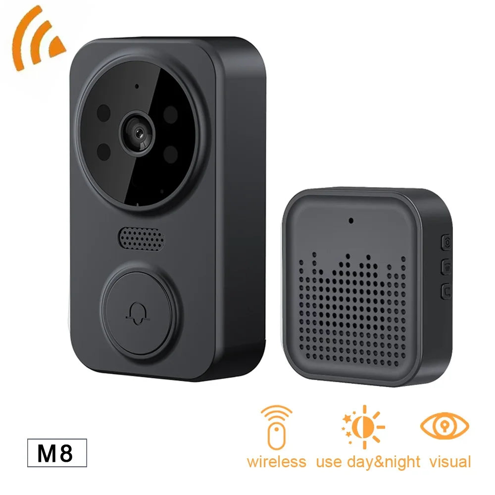 M8 Smart Visual Doorbell Video Door Bell Two-way Intercom Intelligent Infrared Night Vision Remote Monitoring Security System