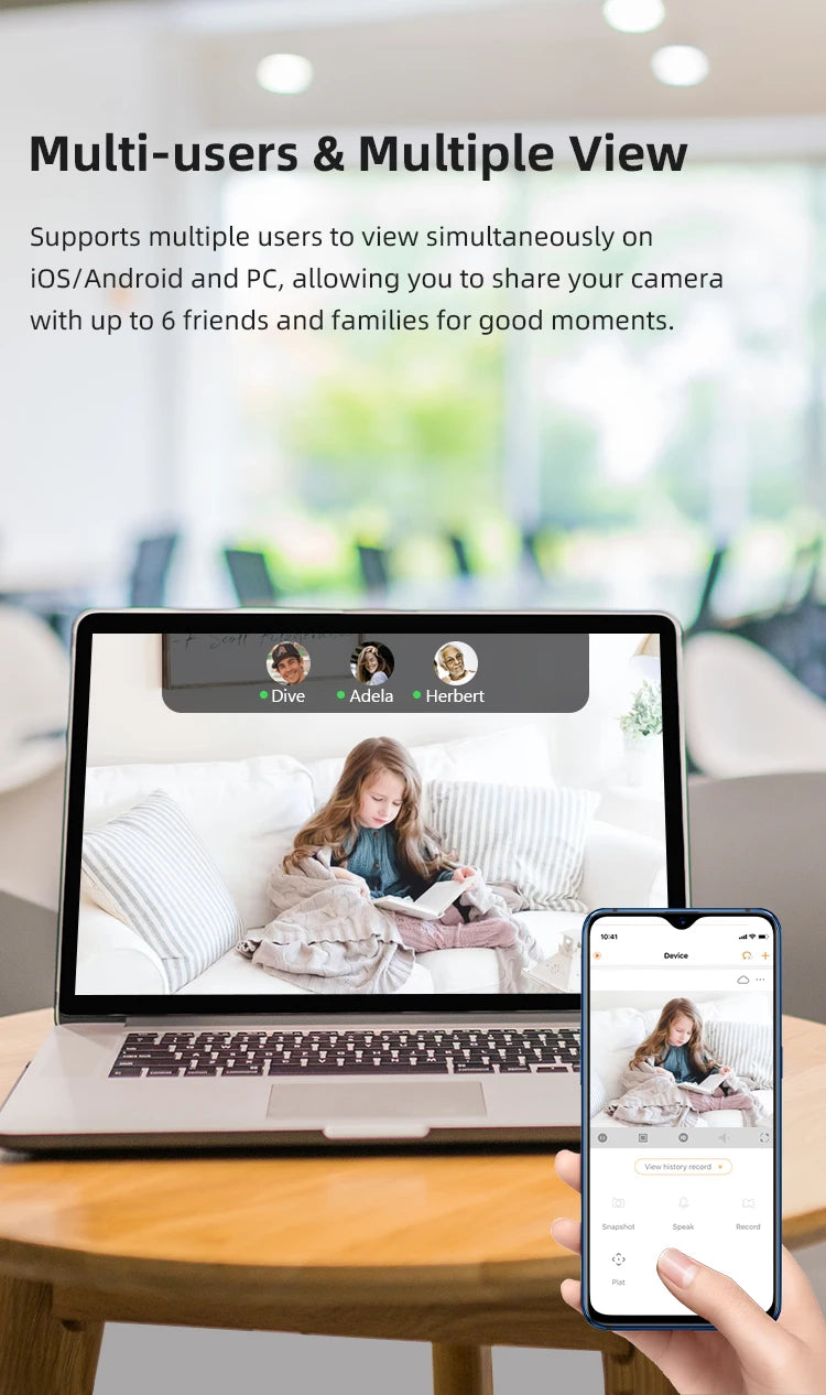 IMOU 4Pcs Ranger SE 2MP Baby Monitoring Security AI Body Detection Wireless IP CCTV Indoor 4X Digital Zoom 1080P Camera