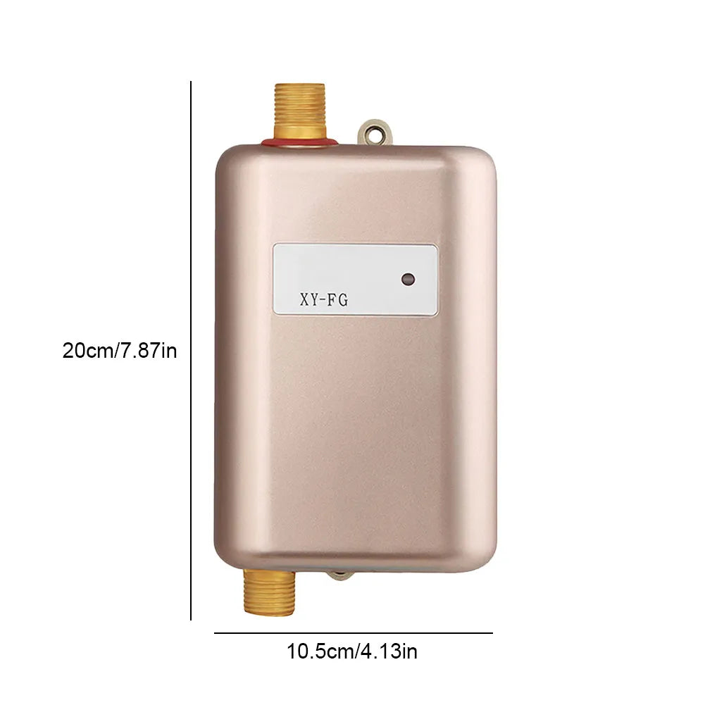 Electric Water Heater 304 Stainless Steel Instantaneous Water Boiler IPX4 Waterproof 0.04Pa for Shower/Bathroom/Kitchen Washing