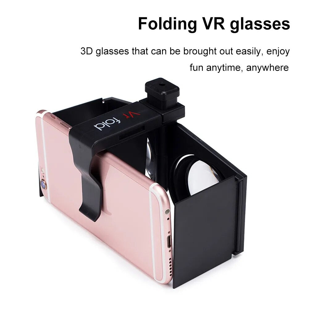 Portable 3D Glasses Movies Games Plastic 3D Virtual Reality VR Glasses Kits Foldable Virtual Reality VR Glasses for Mobile Phone
