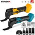 Yofidra Brushless Oscillating Multi Function Tool for Makita 18V Battery Electric Saw Trimmer Shovel Polisher Woodworking Tool
